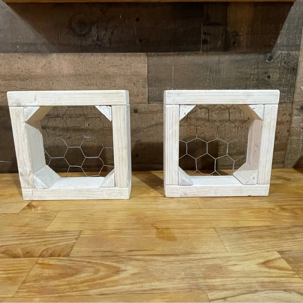 Set of 2 Rustic Farmhouse Shelves - Picture 1 of 4